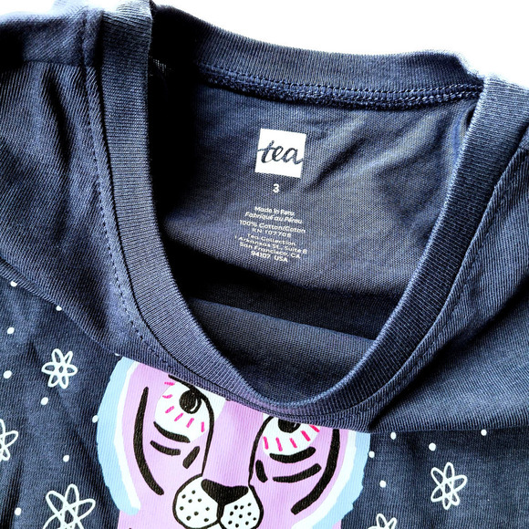 New Tea 3T Marie Curie Glow in the Dark Tee NWT Collection Science - Picture 3 of 4